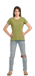 neushop-women-cotton-t-shirt-meda-calliste-green-front-2